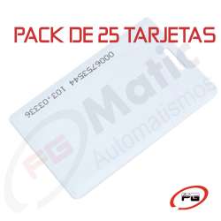 Pack 25 tarjetas SCARD 125KHZ CAR TAG