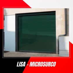 Smooth sectional garage door with microgroove
