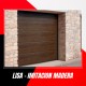Sectional door imitation smooth wood