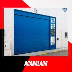 40 mm ribbed sectional garage door - Customizable